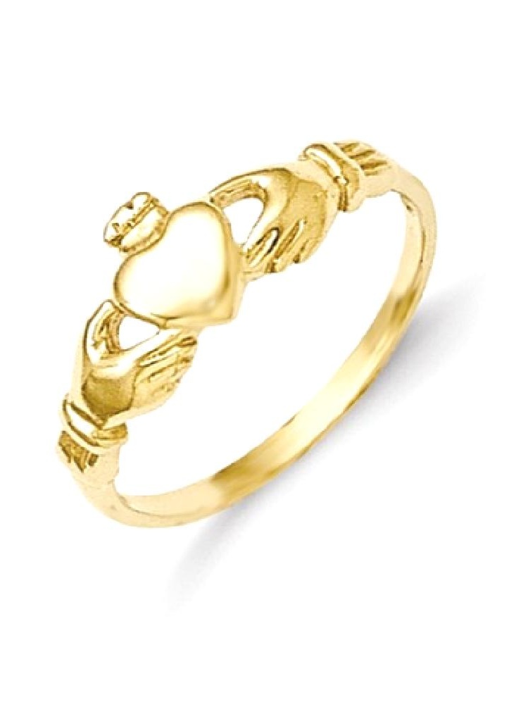 14k Yellow Gold Solid Green CZ Cubic Zirconia Simulated Diamond Polished Irish Claddagh Celtic Trinity Knot Ring Size 7 Jewelry Gifts for Women 14k Yellow Gold Solid Green CZ Cubic Zirconia Simulated Diamond Polished Irish Claddagh Celtic Trinity Knot Ring Size 7 Jewelry Gifts for Women